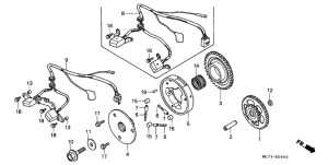 VFR750F Pulse generator /  starting clutch