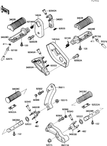 VN1500 Подножки