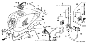 CB600F Топливный бак