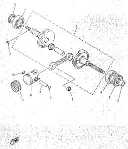 YN50R Коленвал и поршень