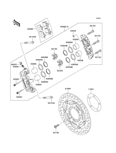 ZX600 Передний суппорт