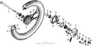 XL100 Front wheel + panel