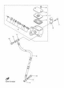 XVS1300CU Главный тормозной цилиндр