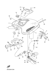 XVS650A Топливный бак