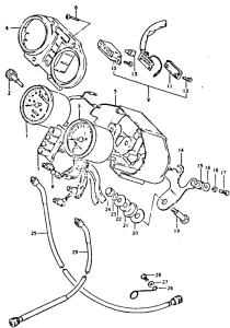 GSX400 Спидометр-тахометр