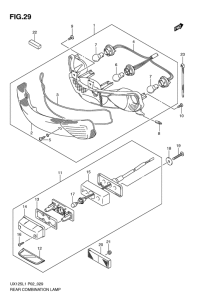 UX125 Задний комбинированный сигнал
