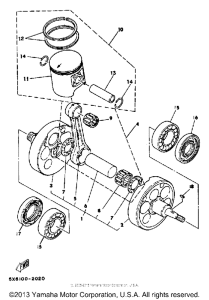 YZ490J Crankshaft-piston