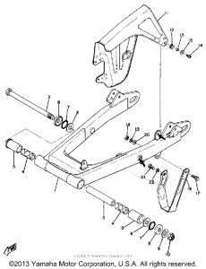 DT1 Rear arm & chain case