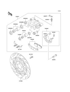 EX250 Передний тормоз