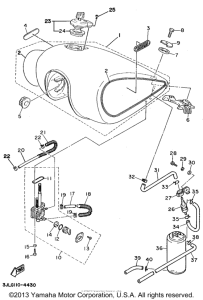 XV750FC Топливный бак