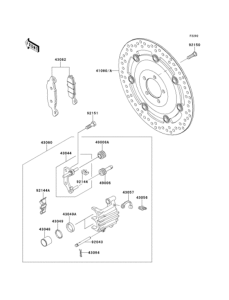 EJ800 Передний тормоз