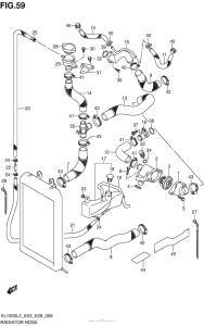 VL1500B Radiator Hose (Vl1500L4 E28)