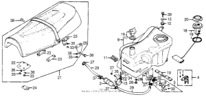 GL1000 Fuel tank + seat
