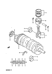GSX550 Вал коленчатый