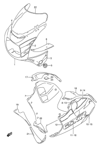 GSX-R1100 Cowling body
