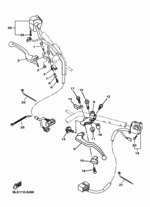 XVS950XR Handle switch & lever