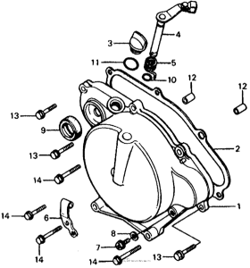 CR60R Крышка картера правая