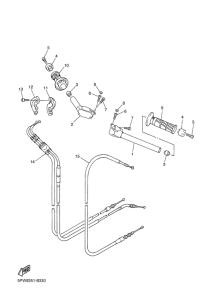 YZF-R1 Steering handle. cable