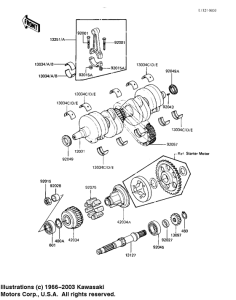KZ1100 Crankshaft / secondary shaft