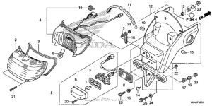 VT750C2B Задний фонарь