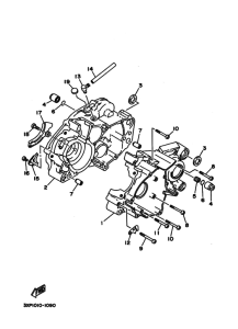 WR200R Картер двигателя