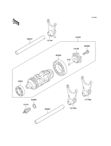 ZX600 Переключение / вилка переключения