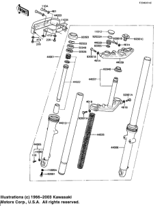 KZ250 Вилка передней оси
