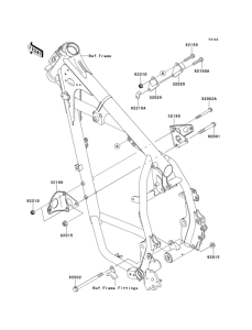 KL650 Крепление двигателя