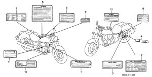 VT750C2 Лейбл предостережения