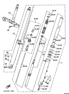 TDM850 Передняя вилка