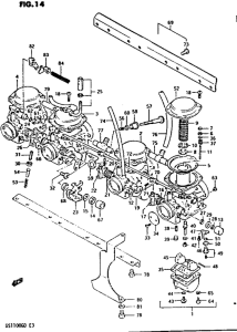 GS1100 Carburetor assy