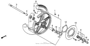 CB450S Front wheel 83-86