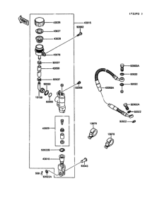 KX125 Задний торм цилиндр