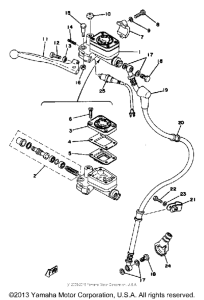 XS360C Master cylinder brake hose