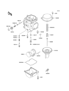 KLE250 Карбюратор в разборе
