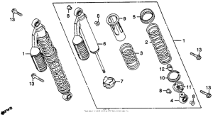 CR125R Rear shock absorber 80