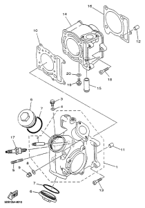 YP125 Cilindro. culata