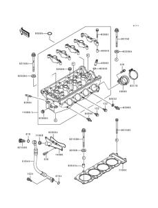 ZX750 Головка цилиндров