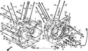 VT1100C Картер двигателя