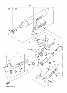 XVS1300A Выхлоп