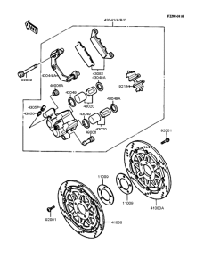 ZX400 Передний тормоз