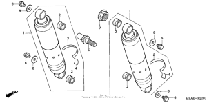 VT750CD Задние амортизаторы