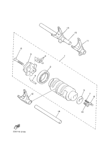 XVS650A Shift cam. fork