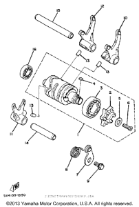 YZ100K Shift cam-fork