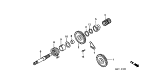 CR80R Кик стартер