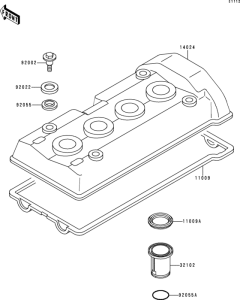 ZX400 Крышка головки цилиндров