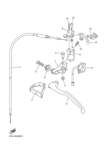 YZ250F Handle switch & lever