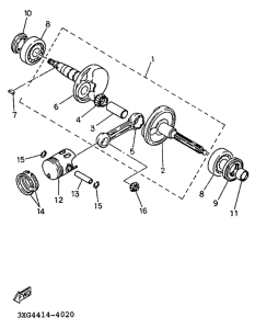 YA50TA Коленчатый вал и поршни