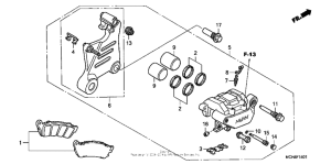VTX1800F3 Rear brake caliper ('05-)