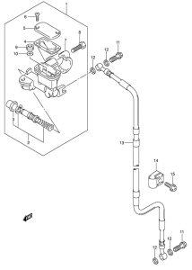 DR-Z400 Передний тормозной цилиндр